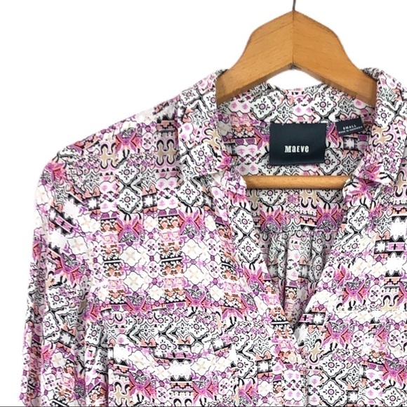 Anthro. Maeve - Islet Button Down Blouse - Small - Picture 5 of 11